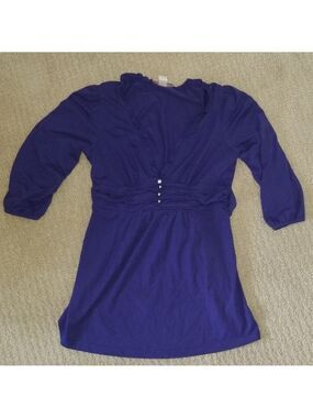 Purple ruffle top